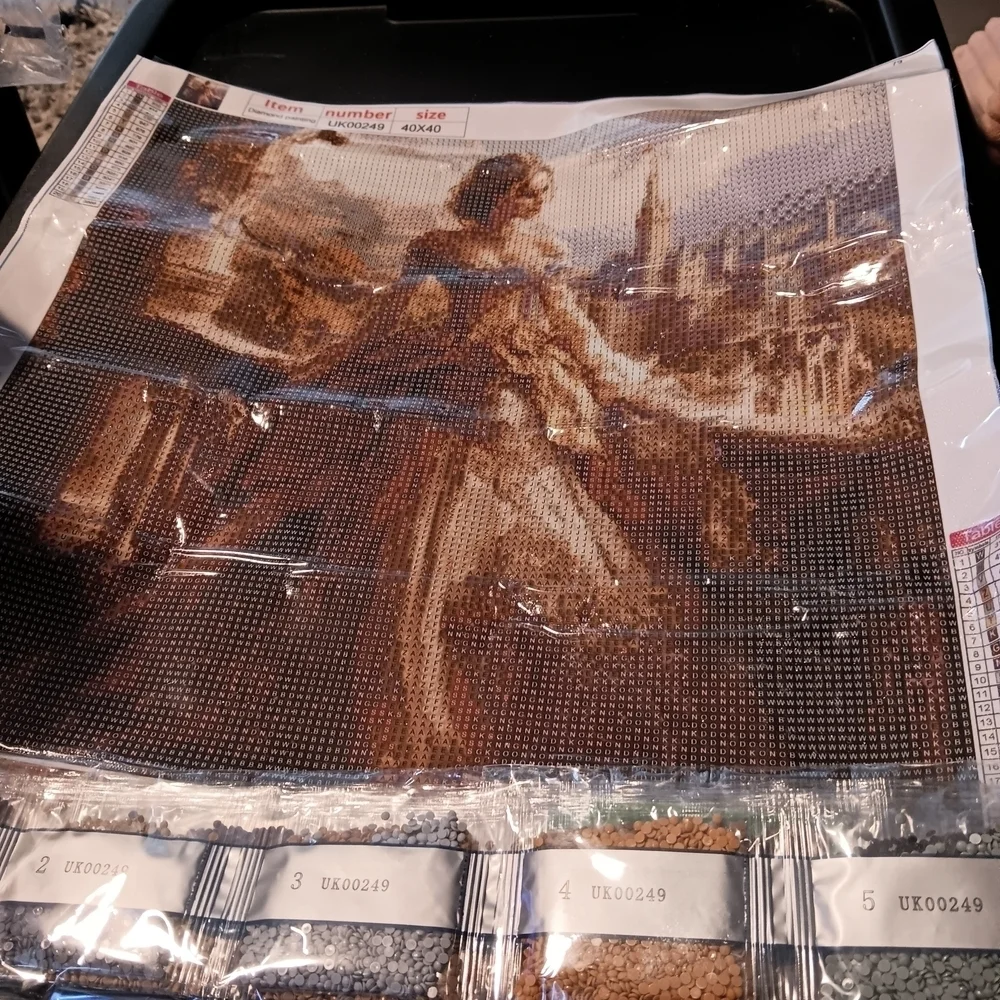 Diamond Art Paint Kit with Elegant Lady Design 40x40